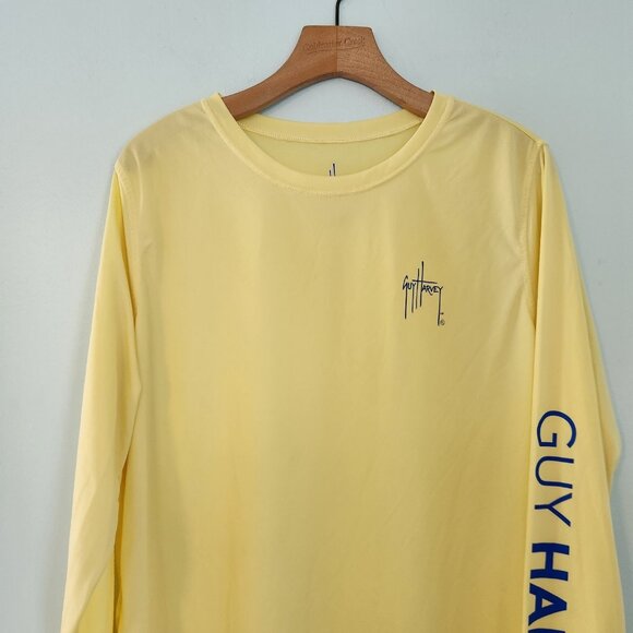 Guy Harvey‎ Shirt Performance Fishing Beach Sun UPF30 Yellow Womens XXL EUC - Picture 6 of 11